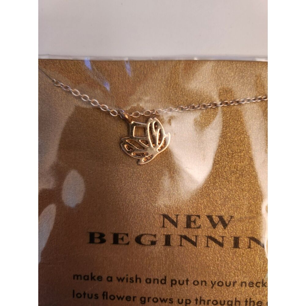New Beginnings Rising Lotus Pendant Necklace B25